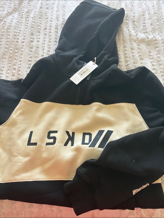 Lskd Sweaters - LSKDx Blenders Black and Cream Colorblock Hoodie, brand new $120